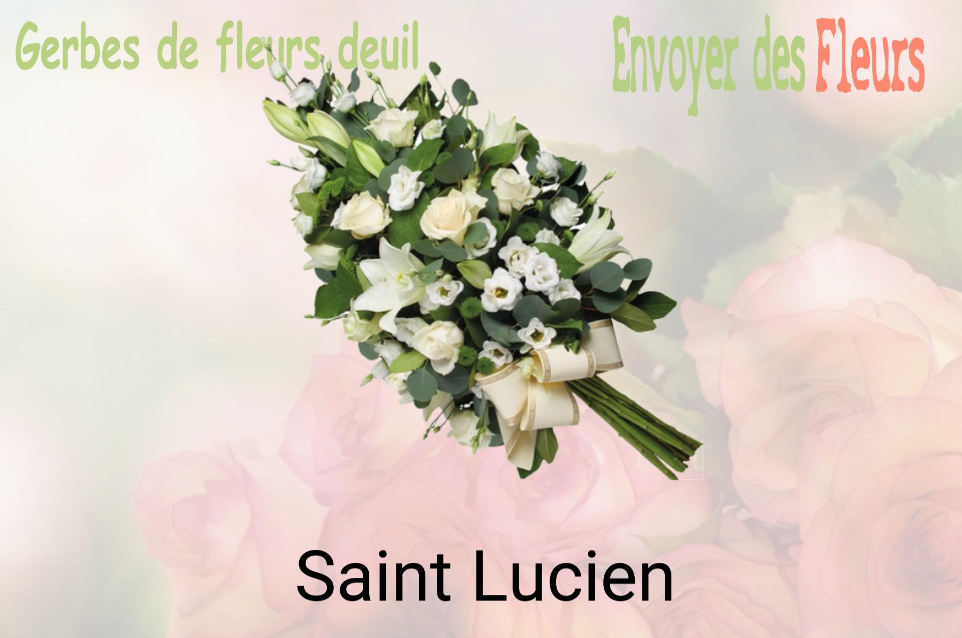 Gerbe de fleurs de deuil livrée à Saint-Lucien